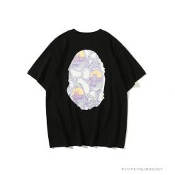 Hypeyourbeast Clothes BAPE Great Ape Head Symphony Lightning Tee Shirt 'BLACK'
