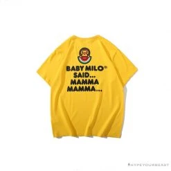 Hypeyourbeast BAPE Baby Milo Watermelon Little Monkey Tee Shirt 'YELLOW' Clothes