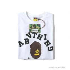 Hypeyourbeast BAPE Messy Letters Upside Down Little Ape Head Tee Shirt 'WHITE' 8 Hypeyourbeast BAPE Messy Letters Upside Down Little Ape Head Tee Shirt 'WHITE'