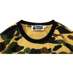 Hypeyourbeast Clothes BAPE KIDS Color Ape Head Camouflage Tee Shirt 'YELLOW'
