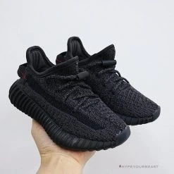 HypeYourBeast Adidas Yeezy Boost 350 V2 'Static Black Reflective' (Infant)