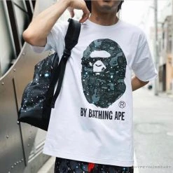 Hypeyourbeast BAPE Starry Sky Camouflage Luminous Great Ape Man Head Tee Shirt 'WHITE' 13 Hypeyourbeast BAPE Starry Sky Camouflage Luminous Great Ape Man Head Tee Shirt 'WHITE'