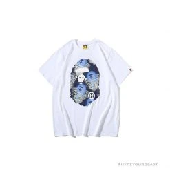 Hypeyourbeast BAPE Blue Ape Head Green Storm Tee Shirt 'WHITE' Clothes