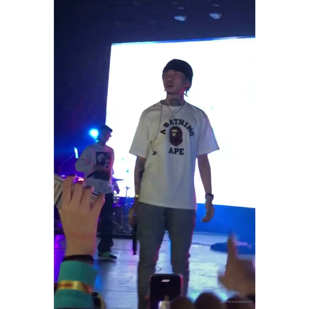 Hypeyourbeast BAPE Classic Basic Ape Man Head English LOGO Tee Shirt 'WHITE' 4 Hypeyourbeast BAPE Classic Basic Ape Man Head English LOGO Tee Shirt 'WHITE'