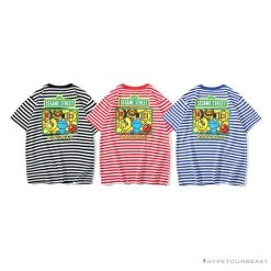 Hypeyourbeast Clothes BAPE Baby Milo Sesame Street Striped Tee Shirt 'BLUE'