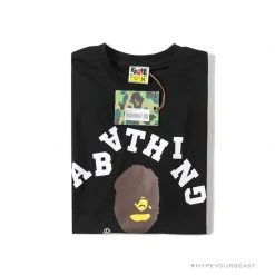 Hypeyourbeast BAPE Messy Letters Upside Down Little Ape Head Tee Shirt 'BLACK' 25 Hypeyourbeast BAPE Messy Letters Upside Down Little Ape Head Tee Shirt 'BLACK'