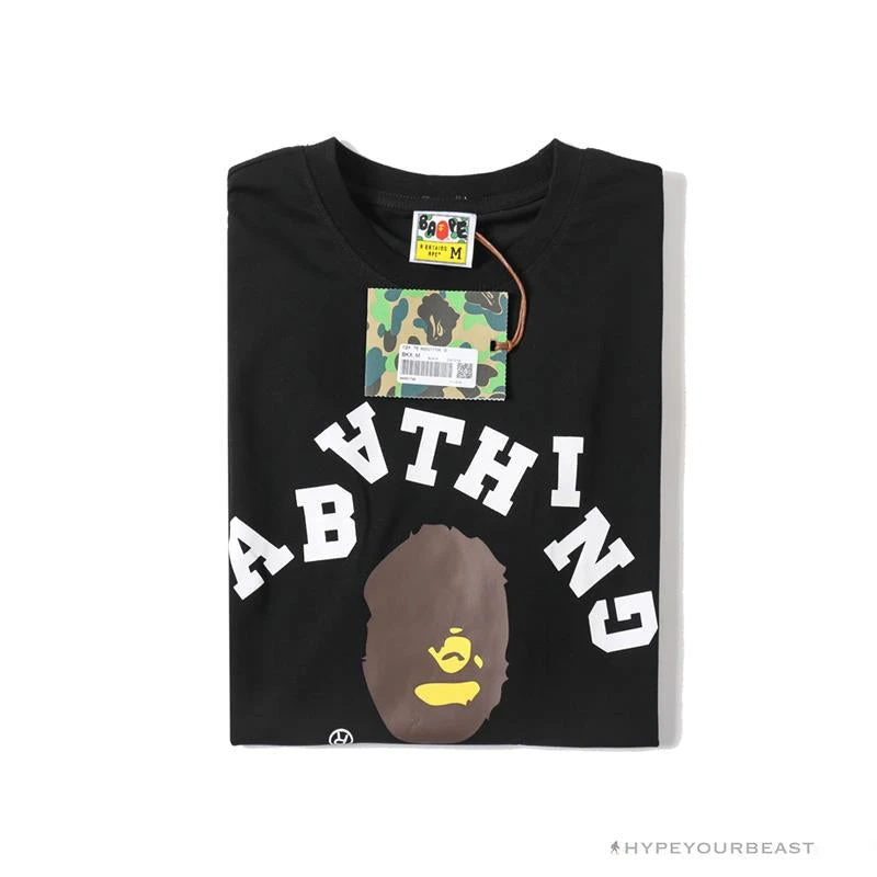 Hypeyourbeast BAPE Messy Letters Upside Down Little Ape Head Tee Shirt 'BLACK' 12 Hypeyourbeast BAPE Messy Letters Upside Down Little Ape Head Tee Shirt 'BLACK'
