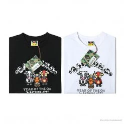 Hypeyourbeast BAPE Baby Milo Year Of The Ox Tee Shirt 'WHITE' Clothes