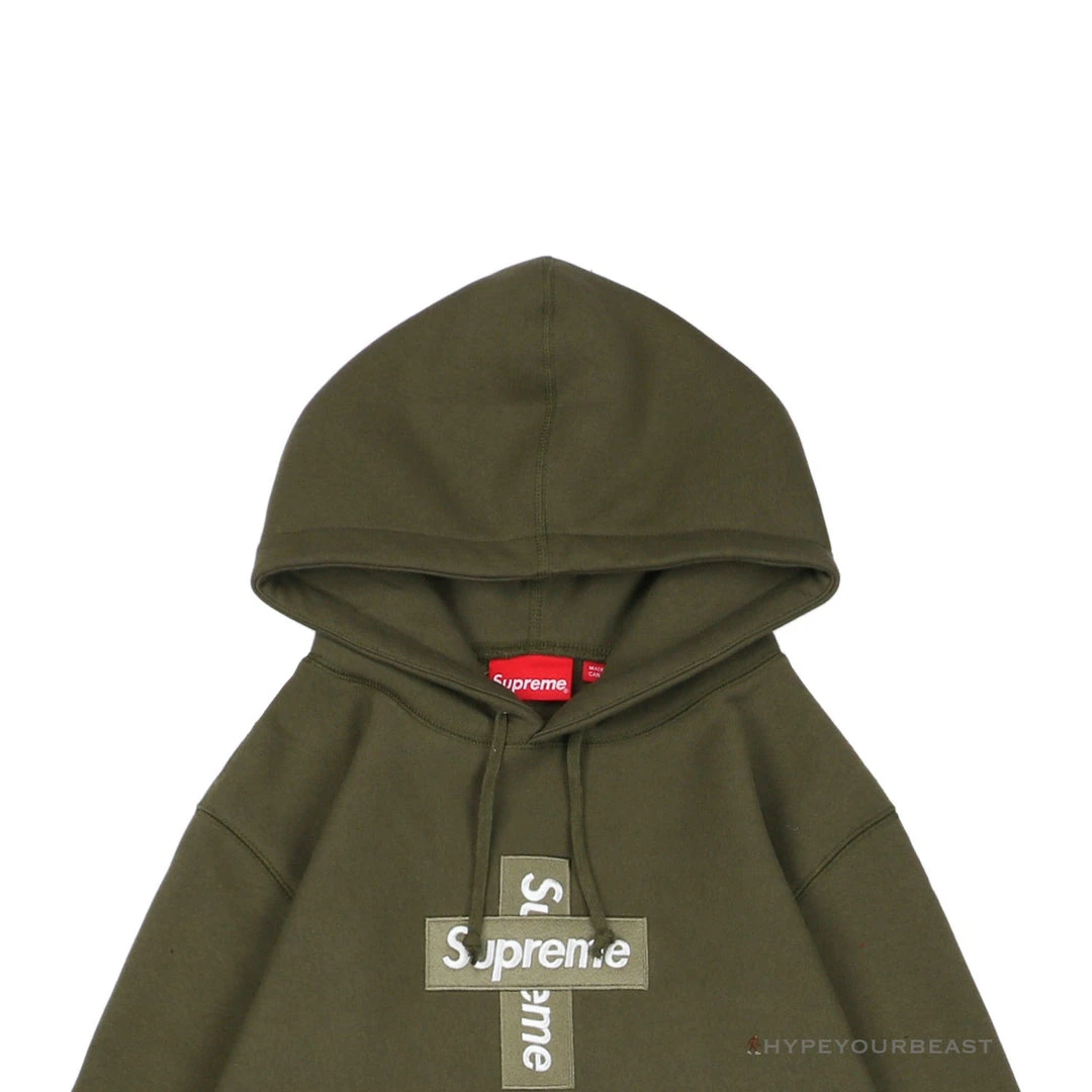 HypeYourBeast Supreme Cross Box Logo Hoodie Green 2 HypeYourBeast Supreme Cross Box Logo Hoodie Green