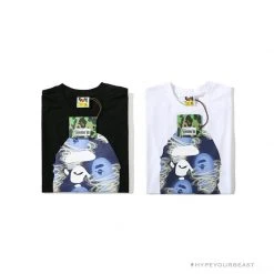 Hypeyourbeast BAPE Blue Ape Head Green Storm Tee Shirt 'BLACK' Clothes 36 Hypeyourbeast BAPE Blue Ape Head Green Storm Tee Shirt 'BLACK' Clothes