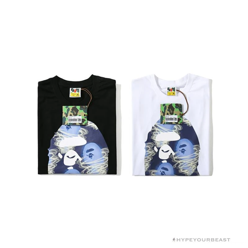 Hypeyourbeast BAPE Blue Ape Head Green Storm Tee Shirt 'BLACK' Clothes 18 Hypeyourbeast BAPE Blue Ape Head Green Storm Tee Shirt 'BLACK' Clothes
