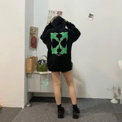 HypeYourBeast Hoodies & Jackets Off-White Green Hoodie - Black