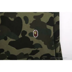 Hypeyourbeast Clothes BAPE Classic Ape Head Embroidered Camouflage Long Sleeve Shirt 'GREEN'
