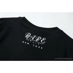 Hypeyourbeast Clothes BAPE NYC New York Limited Purple Camouflage Ape Head Tee Shirt 'BLACK'