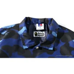 Hypeyourbeast BAPE X RUSSELL ATHLETIC Drawstring Camouflage Sweater 'BLUE' Clothes