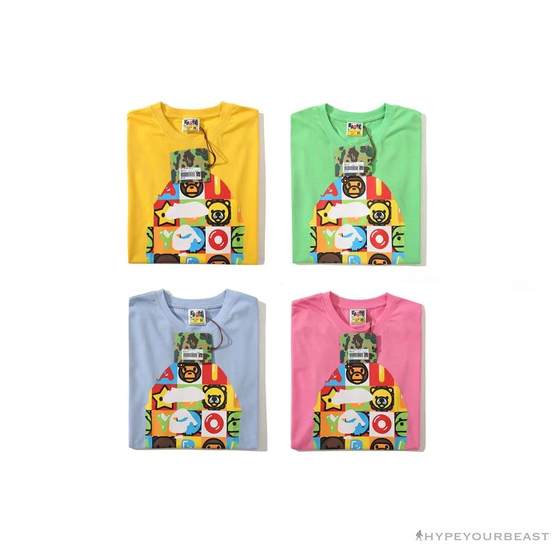 Hypeyourbeast Clothes BAPE Baby Milo Color Square Ape Head Tee Shirt 'GREEN' 19 Hypeyourbeast Clothes BAPE Baby Milo Color Square Ape Head Tee Shirt 'GREEN'
