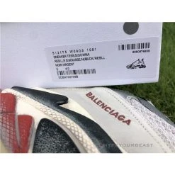 Hypeyourbeast Balenciaga BCG Triple S Sneakers Silver Grey Red