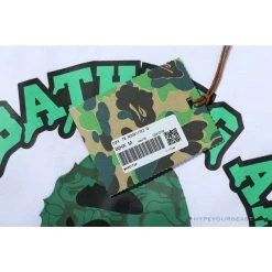 Hypeyourbeast BAPE Paint Splash Green Camouflage Tee Shirt 'WHITE' Clothes