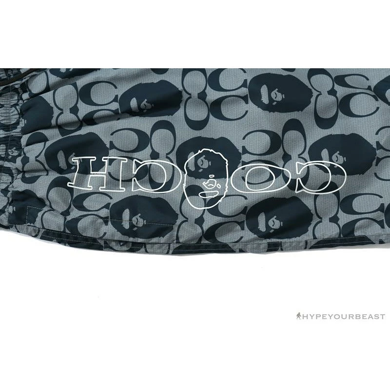 Hypeyourbeast BAPE X COACH Co-Branded Grey-Blue Shorts Clothes 7 Hypeyourbeast BAPE X COACH Co-Branded Grey-Blue Shorts Clothes