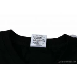 Hypeyourbeast Clothes BAPE Ape Head Blue X Yellow Contrast Letter Tee Shirt