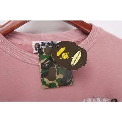Hypeyourbeast BAPE Behind The Great Ape-Man Head Long Sleeve Shirt 'PINK' Clothes