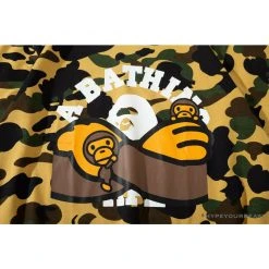 Hypeyourbeast Clothes BAPE KIDS Elbow Hug Gorilla Camouflage Tee Shirt 'YELLOW'