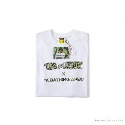 Hypeyourbeast BAPE Little Ape Head Tom And Jerry Chase Tee Shirt 'WHITE' Clothes 8 Hypeyourbeast BAPE Little Ape Head Tom And Jerry Chase Tee Shirt 'WHITE' Clothes