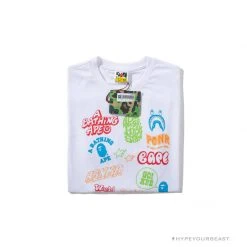 Hypeyourbeast BAPE Street Graffiti Tee Shirt 'WHITE'
