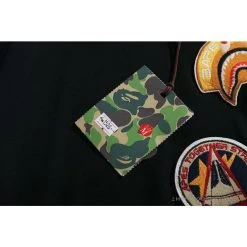 Hypeyourbeast Clothes BAPE Shark Head Crazy Patch Tee Shirt