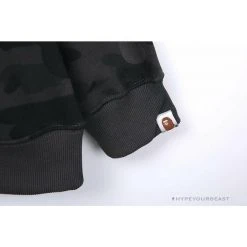 Hypeyourbeast Clothes BAPE Classic Ape Head Embroidered Camouflage Long Sleeve Shirt 'GREY'