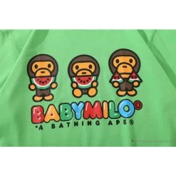 Hypeyourbeast Clothes BAPE Baby Milo Watermelon Little Monkey Tee Shirt 'GREEN'