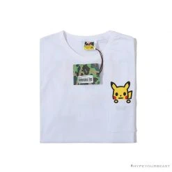 Hypeyourbeast Clothes BAPE Baby Milo Pocket Pikachu Tee Shirt 'WHITE'