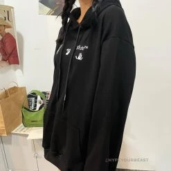 HypeYourBeast Hoodies & Jackets Off-White Green Hoodie - Black