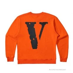 HypeYourBeast Shirts Vlone Black Shirt - Orange