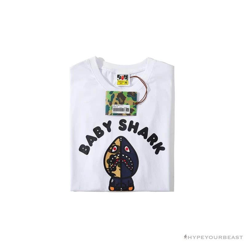 Hypeyourbeast BAPE Baby Shark Red Shark Tee Shirt 'WHITE' 3 Hypeyourbeast BAPE Baby Shark Red Shark Tee Shirt 'WHITE'
