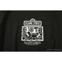 Hypeyourbeast BAPE Baby Milo Sesame Street Plain Tee Shirt 'BLACK' 17 Hypeyourbeast BAPE Baby Milo Sesame Street Plain Tee Shirt 'BLACK'
