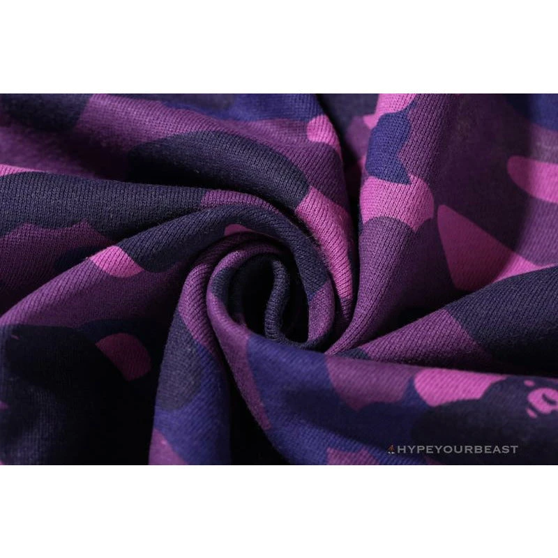 Hypeyourbeast BAPE Shark Head Classic Embroidered Camouflage Zip-Up Hoodie 'PURPLE' Clothes 7 Hypeyourbeast BAPE Shark Head Classic Embroidered Camouflage Zip-Up Hoodie 'PURPLE' Clothes