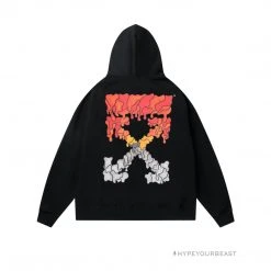 HypeYourBeast Off White Hoodie Red Orange - Black 6 HypeYourBeast Off White Hoodie Red Orange - Black