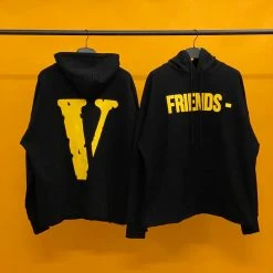 HypeYourBeast Hoodies & Jackets Vlone Yellow And Black Friends Hoodie
