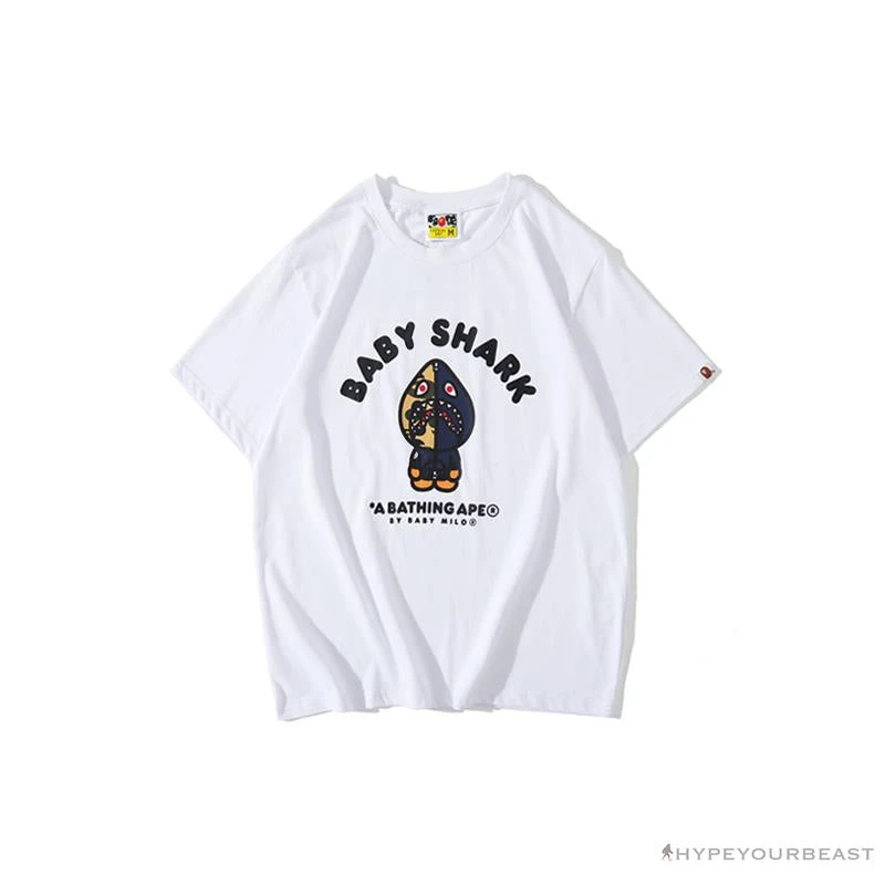 Hypeyourbeast BAPE Baby Shark Red Shark Tee Shirt 'WHITE' 1 Hypeyourbeast BAPE Baby Shark Red Shark Tee Shirt 'WHITE'