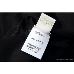 Hypeyourbeast BAPE Classic Basic Ape Man Head English LOGO Tee Shirt 'BLACK' Clothes 20 Hypeyourbeast BAPE Classic Basic Ape Man Head English LOGO Tee Shirt 'BLACK' Clothes