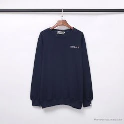 Hypeyourbeast BAPE Behind The Great Ape-Man Head Long Sleeve Shirt 'DARK BLUE'