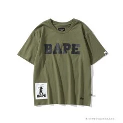 Hypeyourbeast BAPE Military Style Desert Camouflage Tee Shirt 'GREEN' Clothes