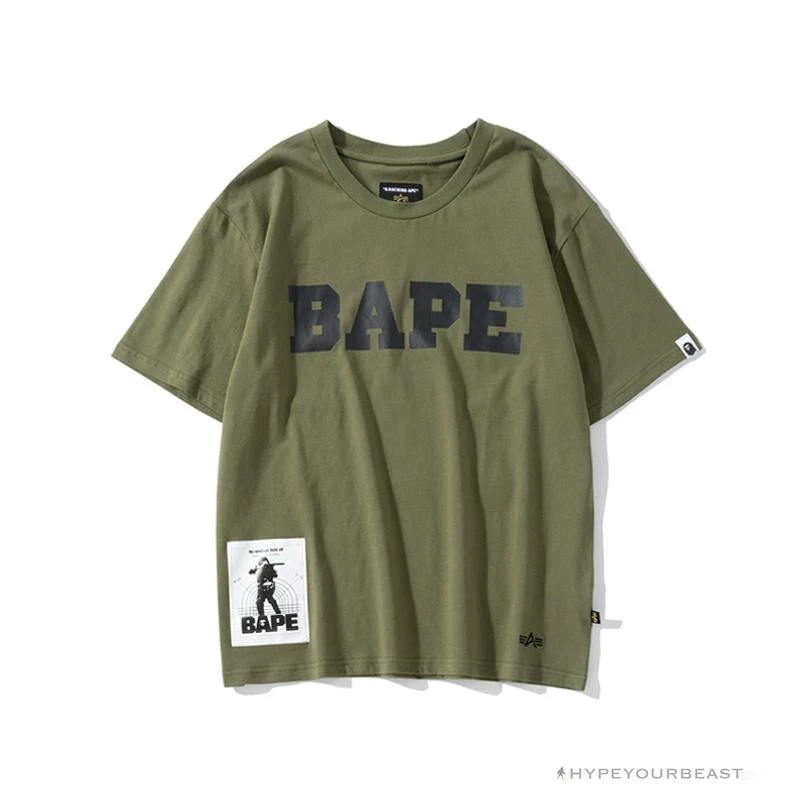 Hypeyourbeast BAPE Military Style Desert Camouflage Tee Shirt 'GREEN' Clothes 1 Hypeyourbeast BAPE Military Style Desert Camouflage Tee Shirt 'GREEN' Clothes