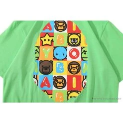 Hypeyourbeast Clothes BAPE Baby Milo Color Square Ape Head Tee Shirt 'GREEN' 29 Hypeyourbeast Clothes BAPE Baby Milo Color Square Ape Head Tee Shirt 'GREEN'
