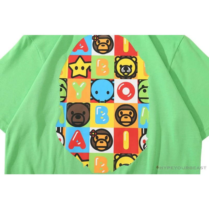Hypeyourbeast Clothes BAPE Baby Milo Color Square Ape Head Tee Shirt 'GREEN' 9 Hypeyourbeast Clothes BAPE Baby Milo Color Square Ape Head Tee Shirt 'GREEN'