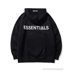HypeYourBeast FOG Hoodie Reflective ‘ESSENTIALS’ Black Hoodies & Jackets