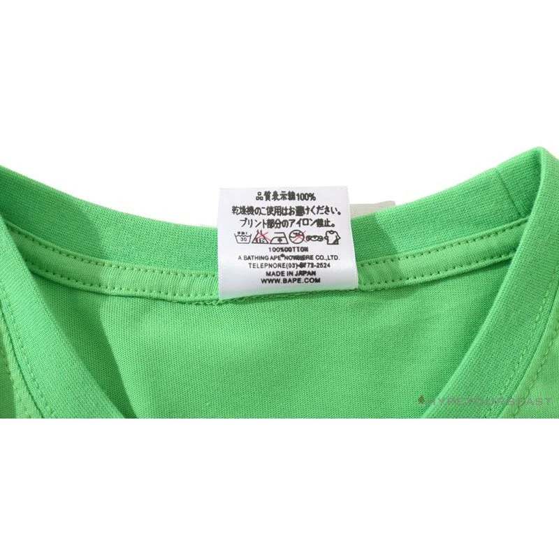 Hypeyourbeast Clothes BAPE Baby Milo Color Square Ape Head Tee Shirt 'GREEN' 4 Hypeyourbeast Clothes BAPE Baby Milo Color Square Ape Head Tee Shirt 'GREEN'