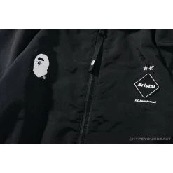 Hypeyourbeast BAPE X FCRB Joint Double Zip Camouflage Hoodie 'BLACK' Clothes