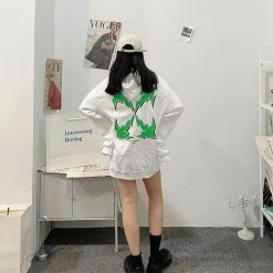 HypeYourBeast Off-White Green Hoodie - White Hoodies & Jackets